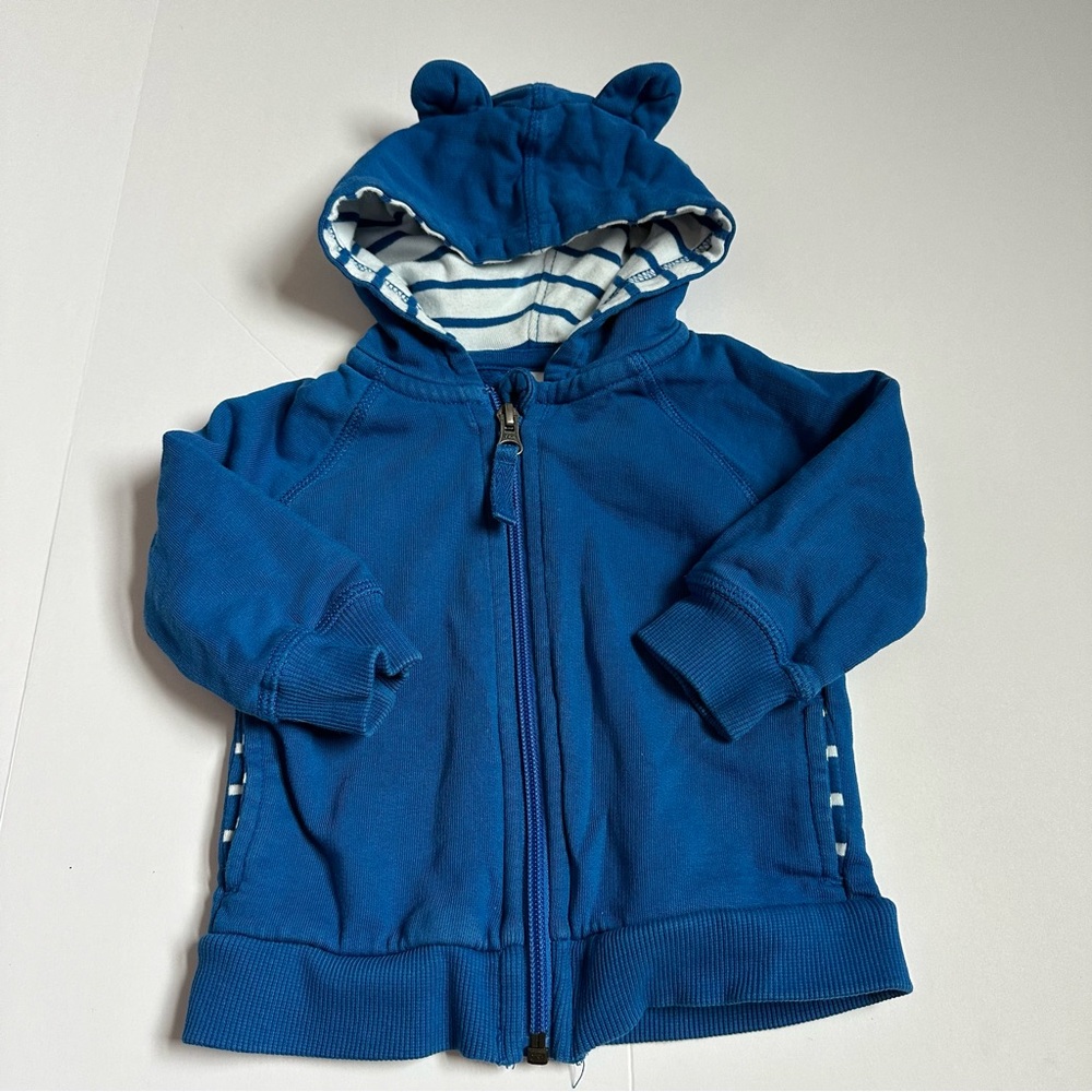 Hanna Andersson Blue Zip Up Hoodie
